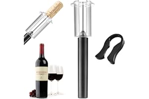 RICHDMI RICHDM Korkenzieher druckluft, Luftpumpe Weinöffner, Flaschenöffner mit Druckluft, Weinöffner, Korkenzieher Wein, mit Folienschneider Pumpenöffner für Weinflaschen
