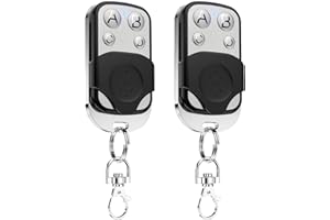 AEIPOU 2 Pièces Telecommande Universelle Portail 433,92 MHz Code Fixe Bip Portail Universelle Télécommandes Garage Universelle sans Fil Coulissant 4 Touches Copieuse pour Porte de Garage et Voiture