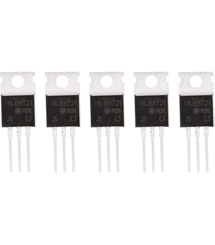 DAOKAI 20 Pcs IRFZ44N Transistor 3Pin In-line 55V 49A N-Channel Rectifier Power MOSFET Transistor Set Electronic Component TO220 for Electronic experiment