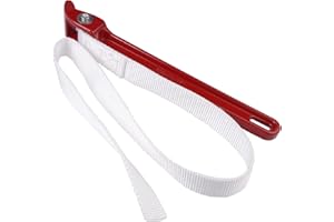 DHISPERARES Clé à Sangle 30 cm, Réglable en Aluminium Cle Filtre a Huile avec 88 cm de Sangle en Nylon, Poignée Antidérapante Water Filter Wrench pour Serrer Ou Desserrer Filtres à Huile, Pommeaux de Douche