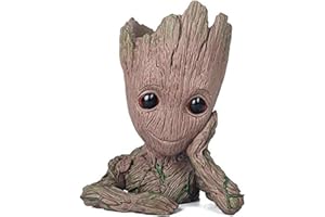 thematys Baby Groot | 14x11x7cm | Pot de Fleurs | Figurine de Jeu | Figurine d'action | Classique de Film | Fanware | I AM Groot | Les Gardiens de la Galaxie | Cadeau | Décoration d'aquarium