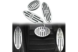 QIDIAN voiture gaz carburant frein embrayage repose-pieds pédale couvre pour Cooper Clubman R55 R60 F54 F55 F60 Countryman manuel automatique accessoires de vitesse (Automatic Grey Jack A 3 pcs)