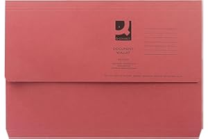 Q-CONNECT Connect Document Wallet Foolscap Red (Pack of 50) KF23016