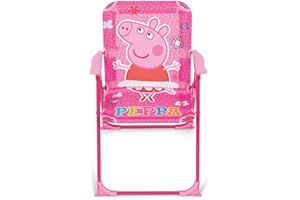 ARDITEX Silla Plegable Infantil Peppa Pig. Silla Exterior para Playa, Jardín y Terraza. Estructura Metálica, Apoyabrazos de Plástico y Asiento Lona 38 x 32 x 53 cm Rosa, PP16177