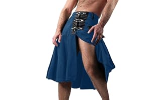 CAXNDYCING Hombres Escocés Kilt Hombres Tradicional Kilt Individualidad Vintage Casual Falda Escocesa Hombre Tartán Utility Kilt Táctico Cargo Kilt