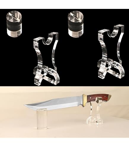 Présentoir à couteaux en acrylique pour collection - Décoration individuelle pour couteau survie avec lame fixe - Sans couteau