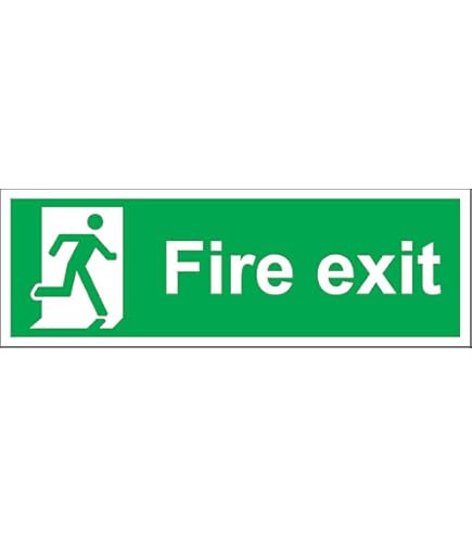 Fire Exit Keep Clear At All Times Safety Sign - 1mm Plastic Sign 300mm X 200mm~p76083986 - View #5