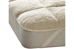 REJUVOPEDIC "Sherpa" Teddy Bear Fleecy Mattress Topper Protector Under Blanket Winter Warm (Single)