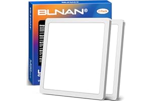 ‎BLNAN BLNAN 2 Stücke LED Deckenleuchte 18W, Deckenlampe Flach Panel 1800lm Panel mit Hinterleuchtung, Warmweiß Neutralweiß Kaltweiß für Küche, Flur, Schlafzimmer, Badezimmer, Balkon, Keller 22cm