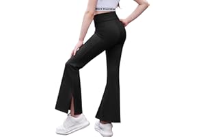 Arshiner Ragazze Pantaloni Svasati Vita a V Bambina Pantaloni a Campana Elasticizzati Morbido Comfort Pantaloni Flare Sportivo Casual Legging Moda Yoga Pantaloni per Ragazza 5-14 Anni