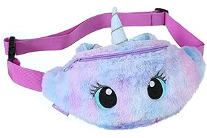 Laahoem Licorne Taille Sac Tie-Dye Hanche Poitrine Sac Banane Sac à Dos à Bandoulière Mignon Drôle Enfants Filles Ceinture Pack Big Eye Violet