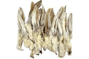 Vale Pet Foods Furry Rabbit Ears for Dogs, 1kg, Natural Dog Treat, High-Protein Chew Treats, Hypoallergenic, Grain-Free, Supports Dental Health and Digestion, Low in Fat