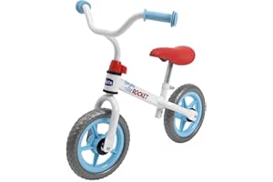 Chicco Balance Bike Bright Rocket, vélo pour Enfants sans pédales, vélo d'équilibre léger, avec Guidon et siège réglables, Max 25 kg, Blanc, 2-5 Ans, idée Cadeau
