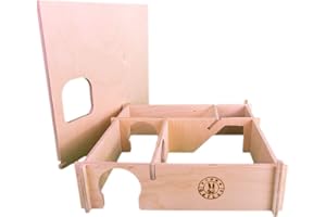 Getzoo Labirynt mieszkaniowy Xena I uniwersalny labirynt mieszkalny dla gryzoni, duże wejścia, dach, łatwe czyszczenie, nadaje się dla różnych rodzajów gryzoni