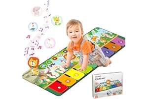 Rodzon Piano Bebe avec 10 Animaux,Jouets pour Bébés 1 2 3ans,Tapis de Danse Enfants,Cadeau d'anniversaire de Noël pour Garçons Filles 1-6 Ans, 63301