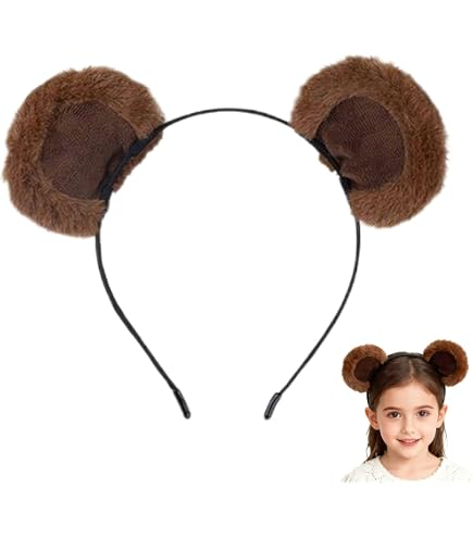4er-Set Gelbe Bärenohren-Stirnbänder – Flexibel, Weich, Für Halloween, Partys, Make-up & Kostüme