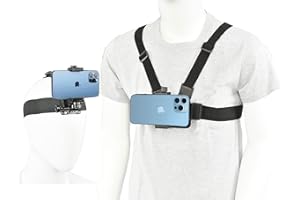 Fotoleey Supporto per supporto da petto e cinturino per telefono cellulare per iPhone 12, Pro 11, Pro Max XS, Max XR X 8 7 Schermo fino a 6,8 "