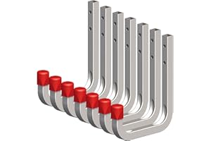 SECOTEC 7 x Universalhaken verzinkt 80 x 120 mm Belastbarkeit 45 kg Kellerhaken Allzweckhaken