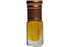 Roots Oud Perfume Oud Oil Blend (جذور العود) by Ghuroob Oud | 3ml Bottle Velvet Pouch Included | Oud, Wood, Amber, Patchouli Notes | Authentic Arabic Attar Perfect for Ramadan or Eid