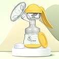 R for Rabbit First Feed Cozy Manual Breast Pump for Mothers with 2 Level Suction Adjustment, Soft and Gentle Silica Pad, Anti-Back Flow Compact Design, 1 Year Warranty (Yellow)