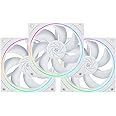 Thermalright TL-S12W CPU Fan Case Cooler PWM Fan, fine Aperture Light Effect,4pin PWM Connector Computer Fan with ARGB Aperture, 1500RPM Speed PC Cooling Fan(120mm,3 Fans)