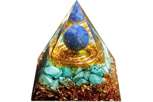 Fuaensm Orgonit Kristall Pyramide Reiki Pyramide Gesundheit Pyramide Kristall Chakra Meditation Kristalle Orgonit Pyramide Chakra-Pyramide zum Schutz 5cm