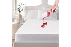 RICHAIR Matratzenschoner, wasserdicht, 200 x 200 cm, Höhe 30 cm, Spannbettlaken, hypoallergen, sehr atmungsaktiv, Schutz vor Milben und Bakterien