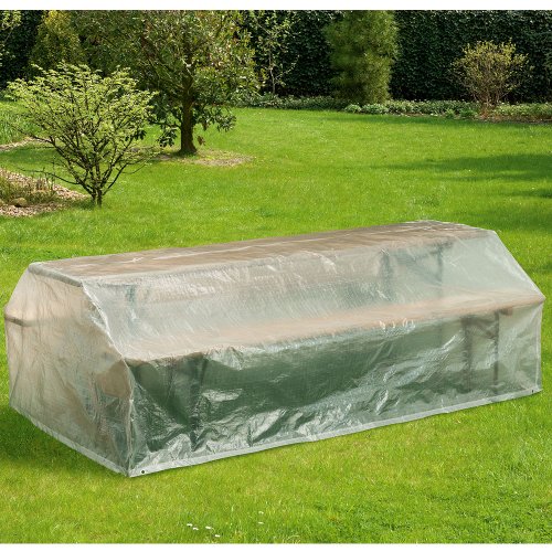 Preisvergleich Produktbild Schutzhülle für Bierzeltgarnitur, 220x120 cm, Abdeckhaube, transparent