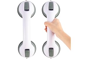 Bahan alamy Maniglia Doccia Anziani, 2 Pezzi Maniglie Ventosa da Bagno, Maniglie Doccia per Anziani Disabili, Maniglione Doccia Anziani Maniglie di Sicurezza per Bagno/WC