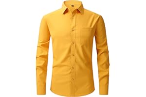 TOFOTL Chemise Homme Manches Longues Col Rabattu Bouton Bouton Hauts Travail Respirant T-Shirts Mode Slim Fit Chemise Funky Marque Tee Shirt Printemps Automne