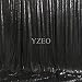 Produktbild YZEO 1.8 m x 2.7 m, silberfarben mit Foto-Hintergrund, Textil, Schwarz, 6ftx9ft