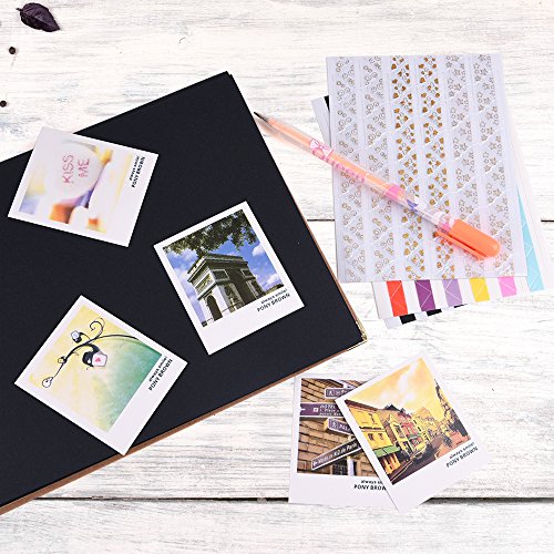 KUUQA Scrapbook Album 30 Schwarze Seiten DIY Fotoalbum - 4