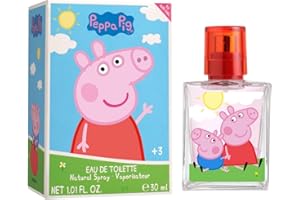 AIR-VAL INTERNATIONAL Peppa Pig Parfum pour enfant en verre avec motif Peppa Pig et son frère George, Eau de toilette (30 ml)