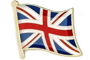 PANDA LOCO PINS Union Jack British Flag Lapel Pin Badge – United Kingdom England UK Enamel Pin 1.9 x 1.6 cm – Patriotic Union Flag Souvenir