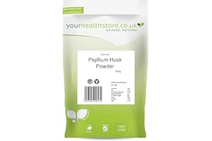 yourhealthstore Psyllium Husk Powder 500g, Extra High Purity, Non Contaminated, No Pesticides, Fine Powder, Gluten Free, Vegan, (Recyclable Pouch)