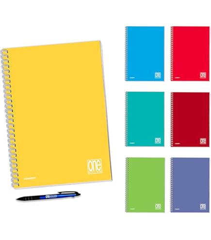 Quaderni Blasetti A4 Con Spirale Fluo - Confezione Da 2, Carta Da 80gr, Inclusa Penna Multicolore - Foto 6