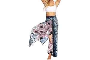 KRUIHAN Mujeres Yoga Pantalones Pierna Ancha - Corriendo Sports Gym Secado Rápido Transpirable Suelto Casual Sudaderas