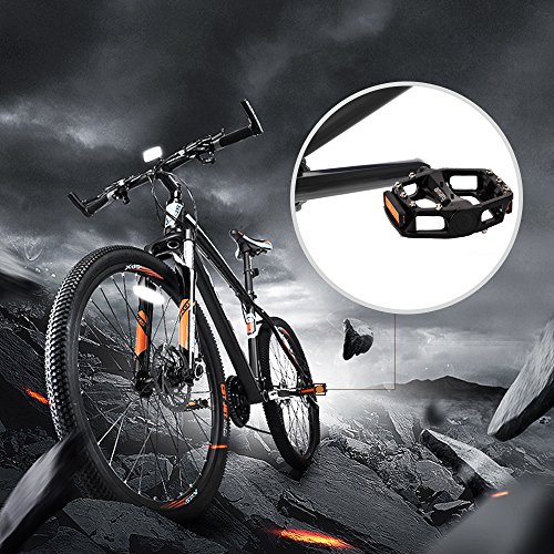 Fahrradpedale, Mountainbike Pedale, amarey Pedale aus einer Aluminiumlegierung mit hochwertiger Lagerung, Anti-Rutschpedal, Trekking Pedale (ein Paar), für Mountainbike, Rennrad, Stadtrad u.a. schwarz - 7