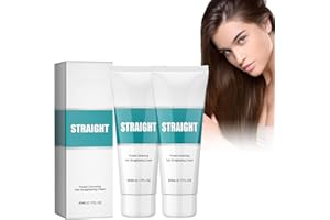 CYNAMUS 2 Pezzi Crema Lisciante per Capelli a Correzione Proteica, Silk & Gloss Crema Hair Straightener Cream , Crema Proteica Per Capelli Lisci per Capelli Ricci e Capelli Secchi Danneggiati