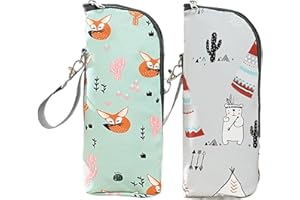 TYFGRT 2 Stück Flaschenkühltaschen, Praktische Flaschentaschen, Babyflaschenzubehör, Babyflaschen-Aufbewahrungstaschen, Outdoor-Reisezubehör