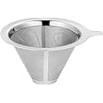 Verilux® Pour Over Coffee Filter, Coffee Dripper, Paperless Mess Stainless Steel Coffee Filter, Maker One to Two Cup Coffee, Keeping Nature Coffee Flavour, Easy to Use and Clean