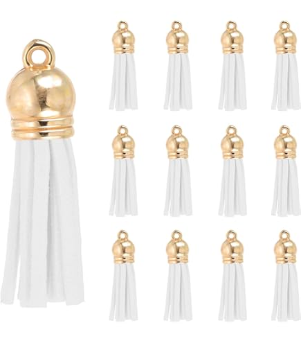 Pendentif Pompon Pendentif Pompon En Similicuir Noir Avec Capuchon Doré