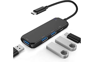 ASHATA HUB USB, Hub USB Multi 4-portowy rozdzielacz przedłużający Adapter kabla Ultra Speed Laptop PC typu C 2.0, adapter USB do myszy, klawiatury, wentylatora USB, drukarki USB