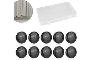 MJFENDAI Magnetiska gardinvikter, 10 stycken, glas och magnet, svart, för gardiner, bordsdukar och utomhusgardiner