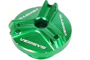 ELWAA LXRYP Motorrad Aluminium Öleinfülldeckel Kompatibel mit Kawasaki Versys 1000 SE 2020 2021 Versys 650 Versys1000 2013-2020 2022 (Color : Groen)
