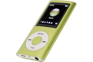 ASHATA Lecteur MP3 64G, Lecteur de Musique MP3 à écran de 1,8 Pouces pour Les études Sportives, Prise en Charge MP3 WMA FLAC Ape AAC OGG et ACELP, écouteurs Inclus (Vert)