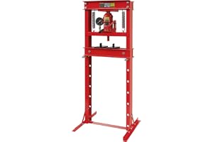 Wiltec Verkstadspress 20 ton hydraulisk press med manometer för verkstad, bilverkstad, hantverk, industri för bockning och pr