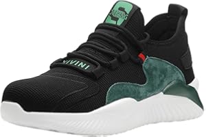 UnPtios Safety Shoes Mens Safety Trainers Wide Fit Steel Toe Cap Saftybrand Womens Lightweight Work Utility Footwear Breathable Anti-Puncture Shoes for Men Working UK