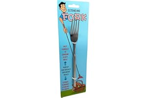 Diabolical DP0489 Extending Fork - Jokes and Pranks for Adults, Pranks for Kids, Fun Gifts for Teenage Boys, Extendable Fork Prank, Secret Santa Gifts for Men Under 10 Pounds