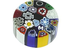 GLASS OF VENICE GlassOfVenice Millefiori - Pisapapapeles redondo de cristal de Murano, tamaño pequeño